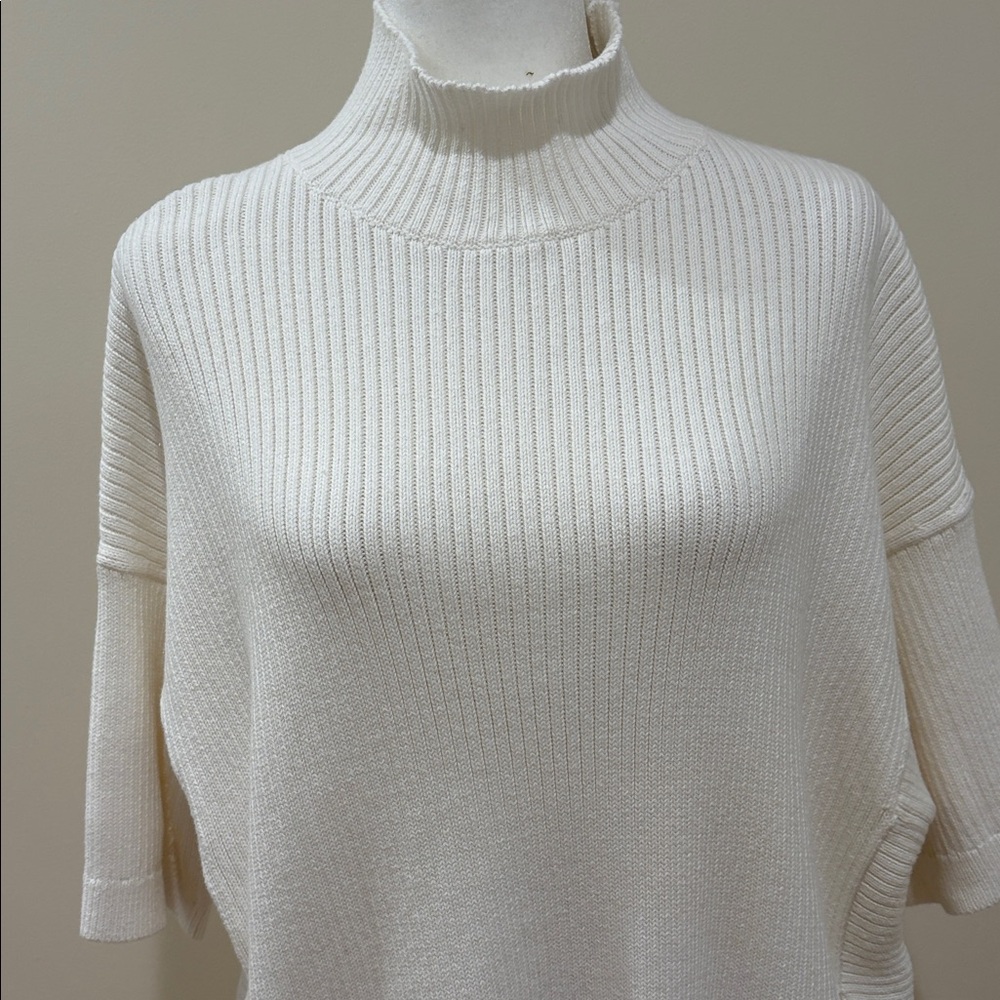 Haven Well Within Ribbed Mock Neck Short Sleeve Sweater - Picture 2 of 6